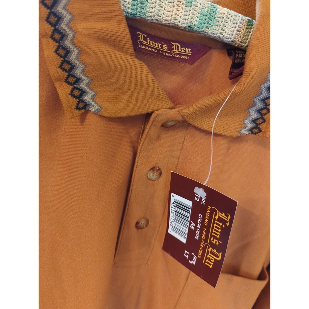 Mens NWT Haband Lions Den Mustard Colored Shirt Size LT Large Tall - Picture 2 of 8